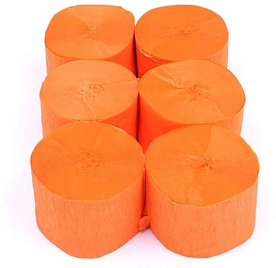 Dailygoods- Crêpepapier 6 Rollen 4,5 cm x 25 m - Feestversiering - Streamers - Achtergrond Decoraties - Verjaardagsfeest - Bruiloft - Festivaldecoraties