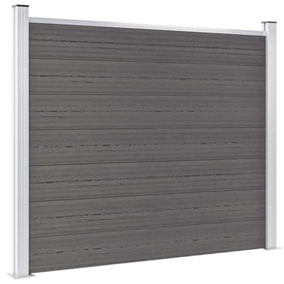vidaXL - Schuttingpaneel - 180x146 - cm - HKC - grijs