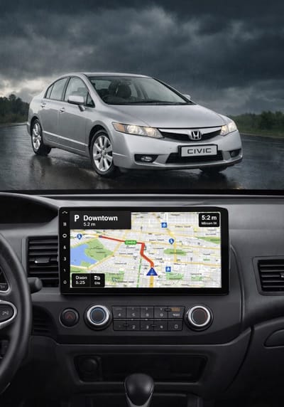 ADIVOX T4 9 inch geschikt voor Honda Civic 2007-2012 CarPlay/Auto/Wifi/RDS/DSP/5G/QLED/DAB+