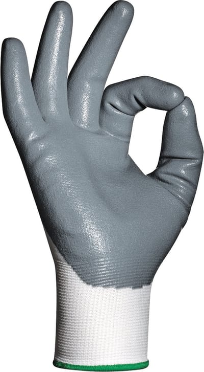 SIR SAFETY REFLEX Werkhandschoenen Grijs Tuinhandschoenen - Polyester - Nitril Antislip Ademend - 12 Stuks