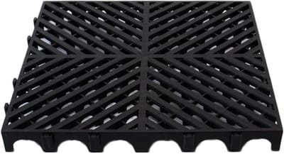 Garagevloertegels - Drainagematten - Waterafvoer - Slipbestendig - 50 x 50 cm - Grijs