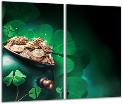TMK ArtDeko - Snijplank - Glas - 2x 30x52cm - Groen
