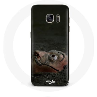 Coque - La casa de papel - Samsung Galaxy S7 - Souple - Noir - Masque dali