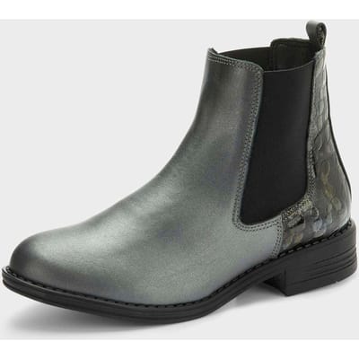Chelsea-boots met animal-stempeldruk - grijs - Gr. 36 van Goldner Fashion