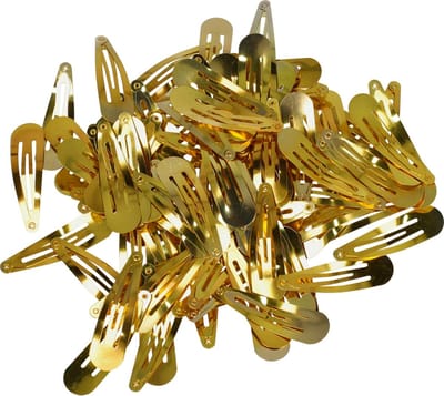 Haarsoires DIY haarspeld klikklak 5 cm – metalen klikklakspeldjes – goud – set van 100 - Haarclip Speldjes - Makkelijk in Gebruik - Haaraccessoires voor Volwassenen & Kinderen - Hair Clip - Decoratieve Haaraccessoire