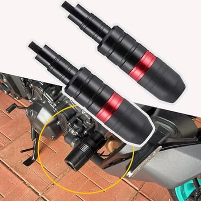 Motor Anti Vallende Staaf - Botsingsbescherming Motor - Motor Beschermen - Aluminiumlegering - 2 Stuks - Rood