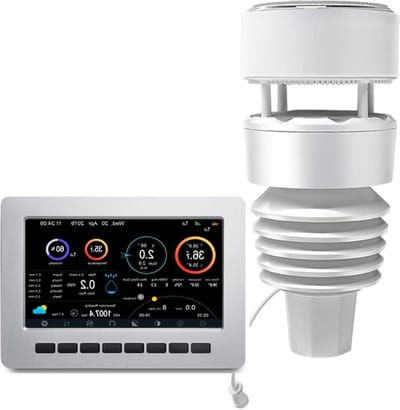 Weerstation Set - Weer Monitor - Weersvoorspelling - Ultrasonische Windmeting - 7-in-1 - Zwart