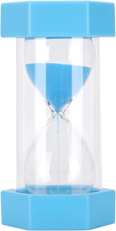 Zandloper 5 Minuten - Zandtimer Keuken - Koken en Spelletjes - Duurzaam Plastic Materiaal - 13 cm Hoog - Paars