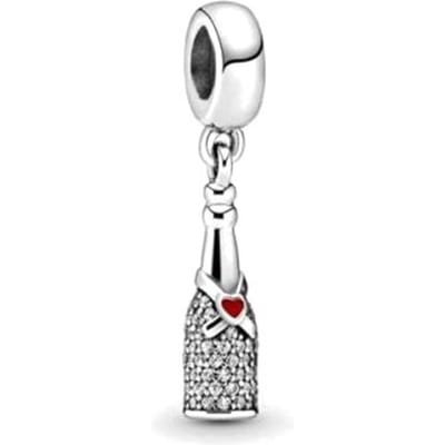 Pandora Hart Flesje Bedel Unisex Bedel 792152CZ Silver,F white