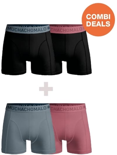 Muchachomalo Boys Boxershorts - 2+2 Pack - Maat 146/152 - 95% Katoen - Jongens Onderbroeken