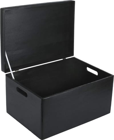 Grote Houten Opbergdoos met Deksel en Handgrepen - Perfect voor Documenten, Speelgoed en Gereedschap - 40 x 30 x 24 cm