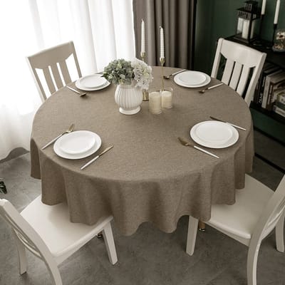 Unyqoos ® Stijlvol Rond Polyester Tafelkleed met Waterafstotende Eigenschappen voor Diverse Gelegenheden