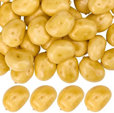 Solidchoice - Dailygoody - Kunstmatige Groenten - Decoratieve Aardappelen - 40 Stuks - Gele Schuim Aardappel - Fotografie Rekwisieten - Geschikt voor Feesten en Dec