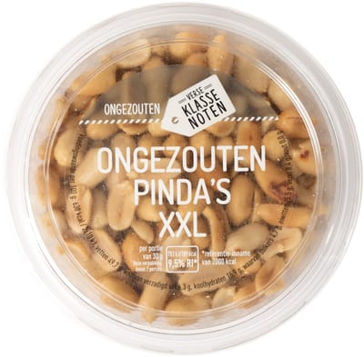 Verse Klassenoten Pinda's XXL Ongezouten - 9 x 210 gr - Voordeelverpakking