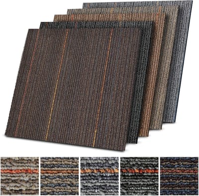 Vloerbedekking Tegels - Zelfleg vloer - Comfortabel wonen - Geluid en warmte isolerend - 50 x 50 cm - Beige Blauw