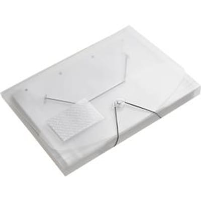 Hoekmappen FolderSys JUMBO, A4, B 240 x H 320 mm, 3 binnenflappen & elastische sluiting, polypropyleen, dikte 0,42 mm, transparant, 10 st.