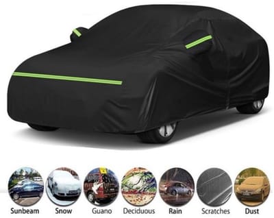 Daity Autohoes voor buiten – Beschermhoes voor voertuigen – Waterdichte autohoes voor buiten – Speciaal voor SUV's: bescherming aan de buitenkant, gemaakt van Oxford-stof– Ideale keuze voor parkeren in de winter – 485x190x145 cm
