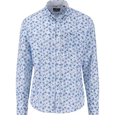 Fynch-Hatton Overhemd Premium Multi Flower Pattern Button-Down Strong Blue / male