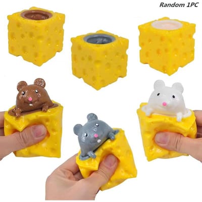 Muis Squishy Speelgoed Kaas Stressbal Squishy Rat Knijpen Kaas Fidgets Squishy Muizen Speelgoed Stress Nieuwigheid Speelgoed voor ADHD ADD OCD