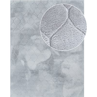 Vachtkleed Lelystar grijs  80x150 cm