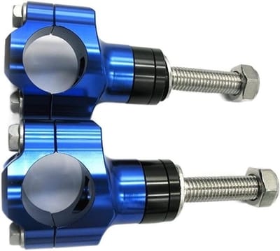 Stuurklem Motorfiets - Stuurverhoger Aluminium - Rijcomfort Verbeteren - CNC Gefreesd - 28 mm - Blauw