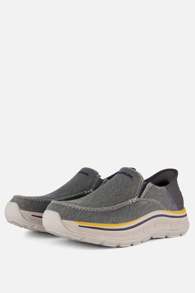 Skechers Remaxed - Sneakers - Fenick Heren Instappers - Donkergrijs