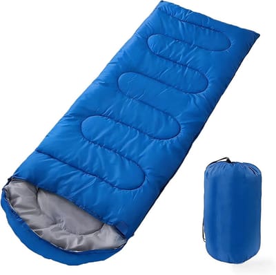 Slaapzak 4 seizoenen - Kampeerslaapzak Outdoor - Kamperen Trekking Reizen - Waterdicht Ademend Ultralicht - 210 x 75 cm - Lichtblauw