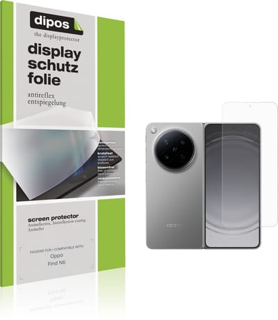 dipos – 4x Matte Beschermfolie geschikt voor Oppo Find N6 Aussenseite | Krasbestendige & antireflecterende Screenprotector Ultra-Thin