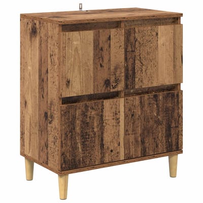 vidaXL - Dressoir - Oud - Hout - 60 - x - 35 - x - 70 - cm - Bewerkt - hout