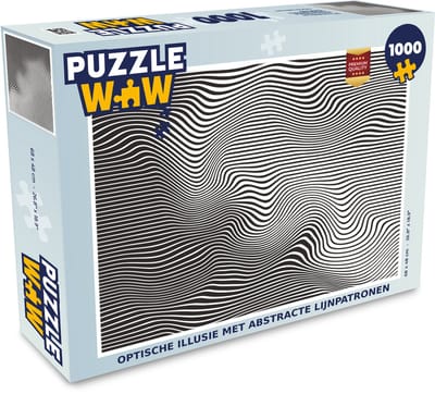 Puzzel Optische illusie met abstracte lijnpatronen - Legpuzzel - Puzzel 1000 stukjes volwassenen