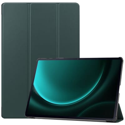 imoshion Tablet Hoes - Geschikt voor Samsung Galaxy Tab S10 Plus / Galaxy Tab S9 11.0 inch FE Plus / Galaxy Tab S9 11.0 inch Plus - Trifold Bookcase - Donkergroen