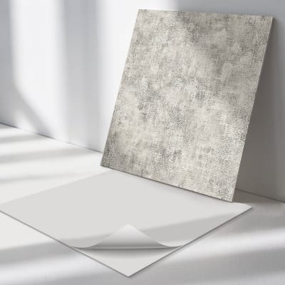 Wallfluent Vinyl Tegels - Textuur met Een delicaat Patroon Zelfklevende Vinyl Tegels - 30 cm x 30 cm - Grijs Vinyl Tegels - Verpakking van 9 stuks - Vierkant PVC Tegels - Texturen Plaktegels - Vloer Tegels PVC - Plaktegels Keuken en Badkamer