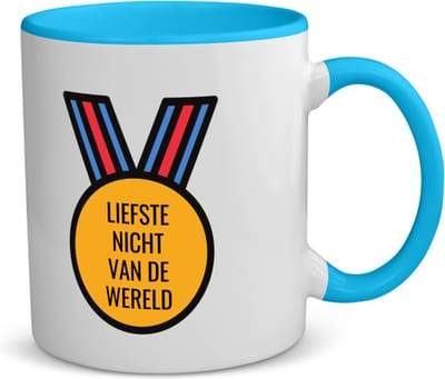 Akyol - liefste nicht van de wereld koffiemok - theemok - blauw - Nicht - de liefste nicht - verjaardagscadeau - verjaardag - cadeau - cadeautje voor nicht - nicht artikelen - kado - geschenk - gift - 350 ML inhoud