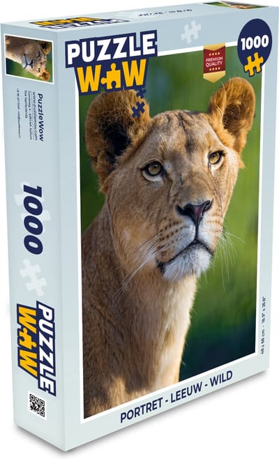 Puzzel Portret - Leeuw - Wild - Legpuzzel - Puzzel 1000 stukjes volwassenen