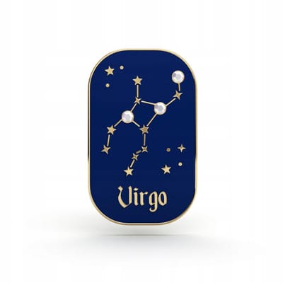 PINETS Zodiak Virgo Brosche met Zirkonia - 14K Gouden Afwerking