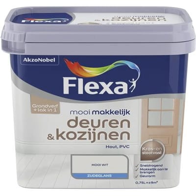 Flexa - Mooi Makkelijk Deuren & Kozijnen Zijdeglans - Wit - 750 Ml