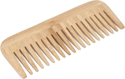 Bamboe Kam - Brede Tanden Kam - Haar Ontklitten - Milieuvriendelijk Materiaal - 16.5 cm Lengte