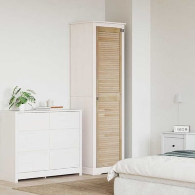 vidaXL - Kastdeur - Naturel - 201 - x - 49,5 - cm - Massief - grenenhout