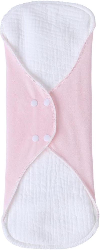 Herbruikbaar Menstruatiekussentje - Wasbaar Inlegkruisje - Hygiënisch Beheer - Zacht Ademend Lekvrij - L-formaat 22x28cm - Grijs Geel Groen