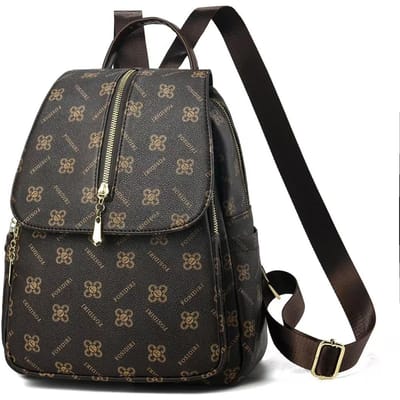 Nouveau Sac à Dos Imprimé Rétro Tendance pour Femmes Sac à Dos de Voyage Mode Grande Capacité Sac d'École à Double Usage .