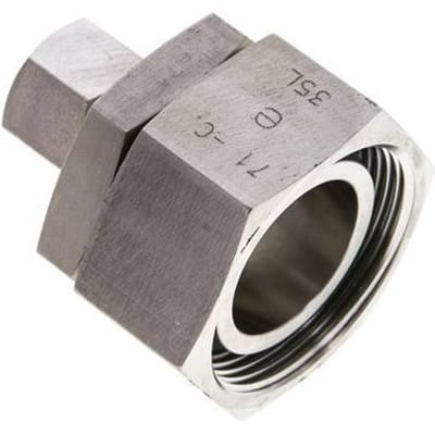 12L & 35L RVS Rechte Snijringkoppeling Draaidoorvoer 160bar FKM O-ring en Afdichtconus ISO 8434-1