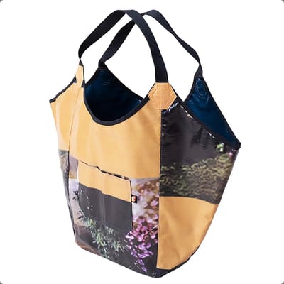 IWAS "Billboard" Schoudertas - 100% Upcycled Tote Bag - 23L Boodschappentas - Handgemaakt & Uniek