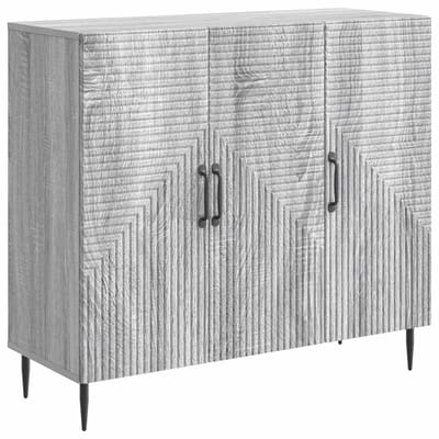 vidaXL - Dressoir - Grijs - sonoma - 89 - x - 34,5 - x - 80 - cm - Bewerkt - hout