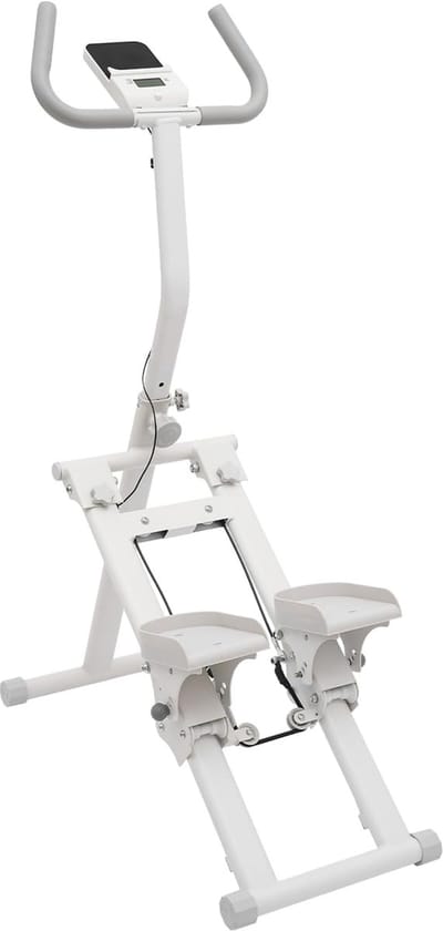 Stap Trainer - Hometrainer - Cardio Training - Opvouwbaar & Verstelbaar - 120 kg Capaciteit - Wit
