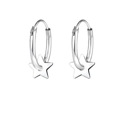 WeLoveSilver - zilveren oorringen - ster ontwerp - 925 zilver