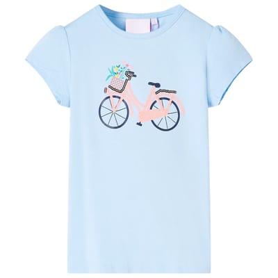 vidaXL Kindershirt 128 lichtblauw