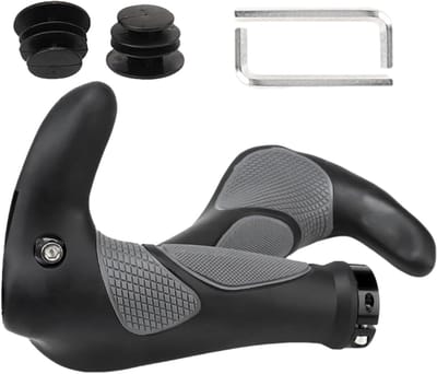 Fiets Handvatten - Ergonomisch Stuur - Comfortabel Fietsen - Anti-slip Grip - 22mm Diameter - Zwart