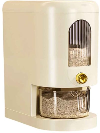 Casa Living Rijst Dispenser - 5KG Graancontainer - Vochtbestendig - Insectenwerend - Automatische Doseerfunctie - Voedselveilig