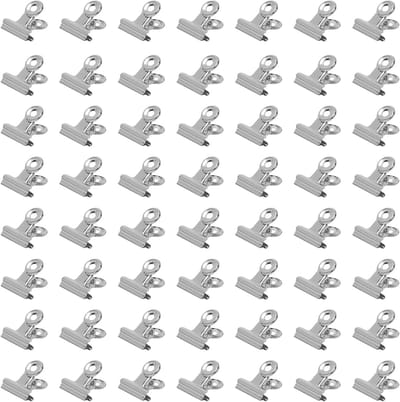 60 Stuks Kleine Bulldog Paperclips van RVS, 22 mm, Ideaal voor Foto's, Kantoor, Creatieve Projecten en Organisatie
