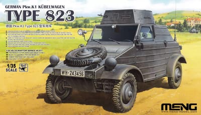 Meng Model Modelbouwpakket Militaire voertuigen - MENG VS017 Duitse Pkw.K1 Kübelwagen Type 823 - Militair Voertuig Plastic - 1:35 - Modelbouw